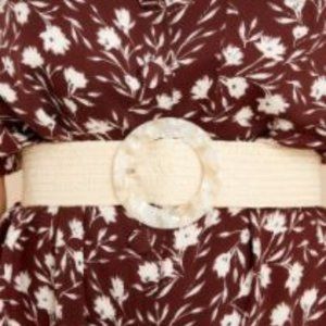 Stretchy Ivory Belt